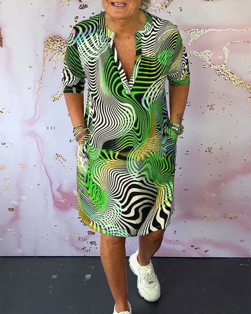 Skylar | Colorful V-neck Dress