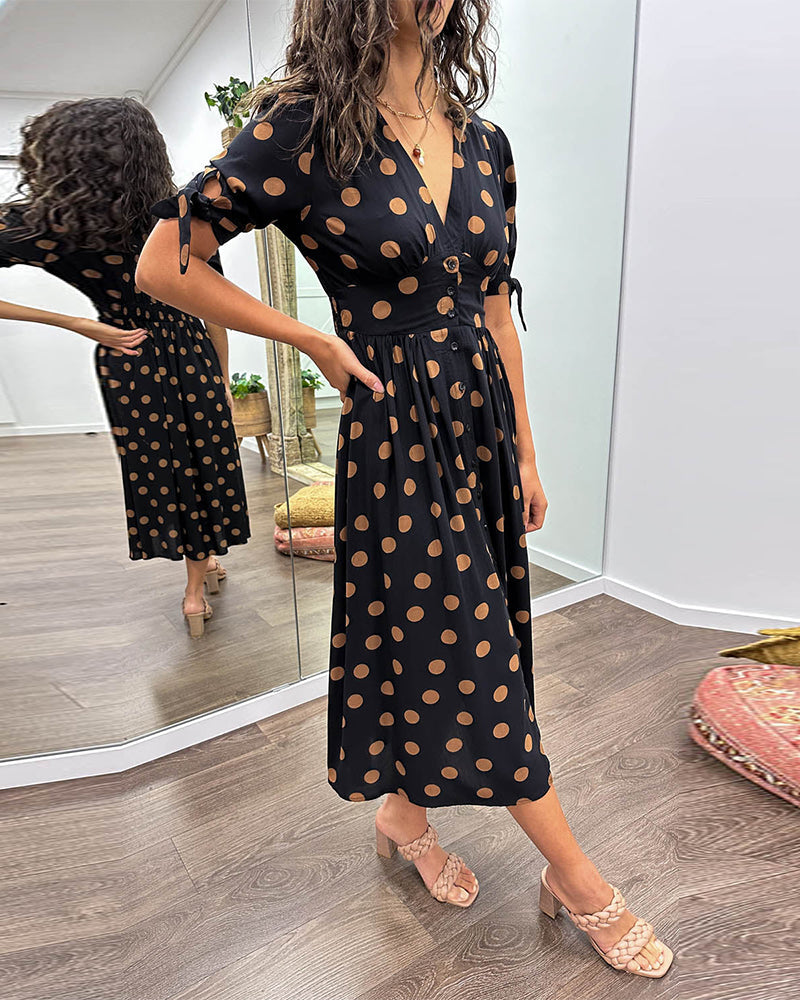 Riley | Refined Polka Dot Dress