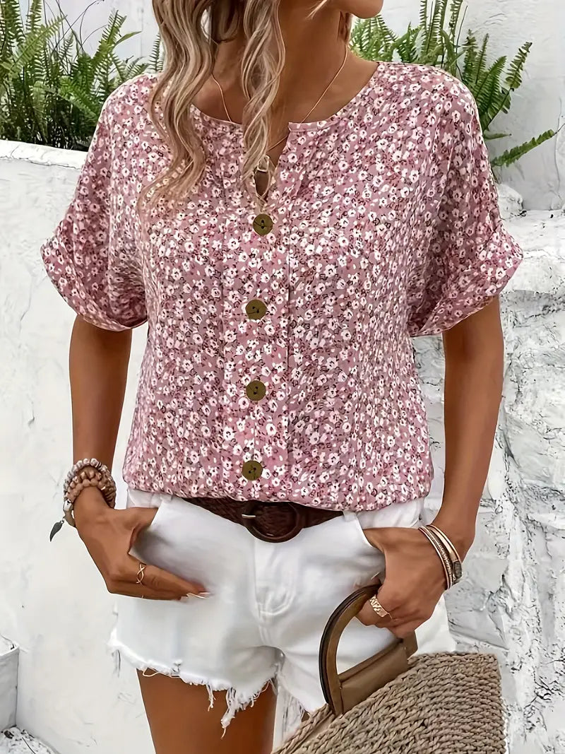 Nina | Trendy Floral Print Blouse