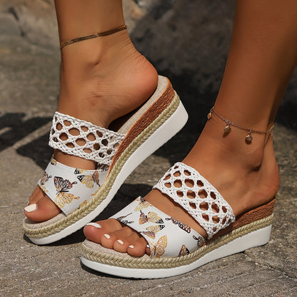 Stella | Women's Woven Wedge Sandals