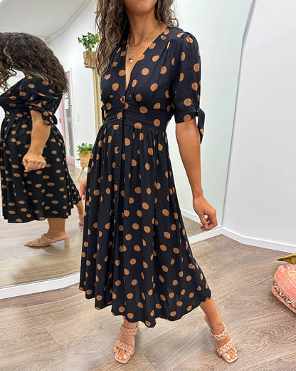 Riley | Refined Polka Dot Dress