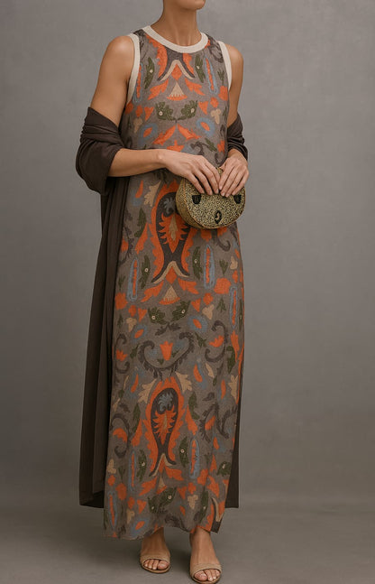 Avery | Matching Long Dress & Coat Set