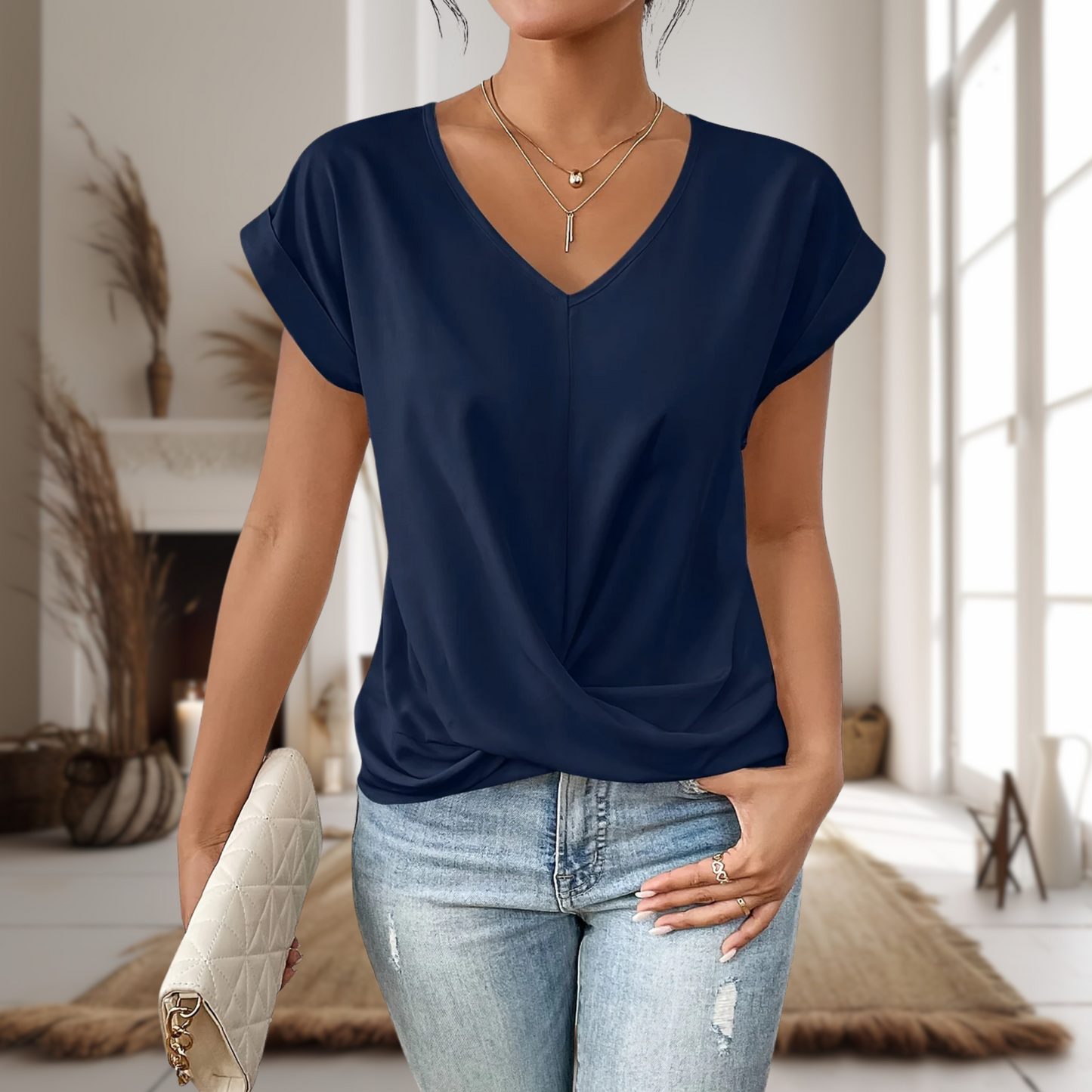 Charlotte | Relaxed Sweetheart Neck T-Shirt