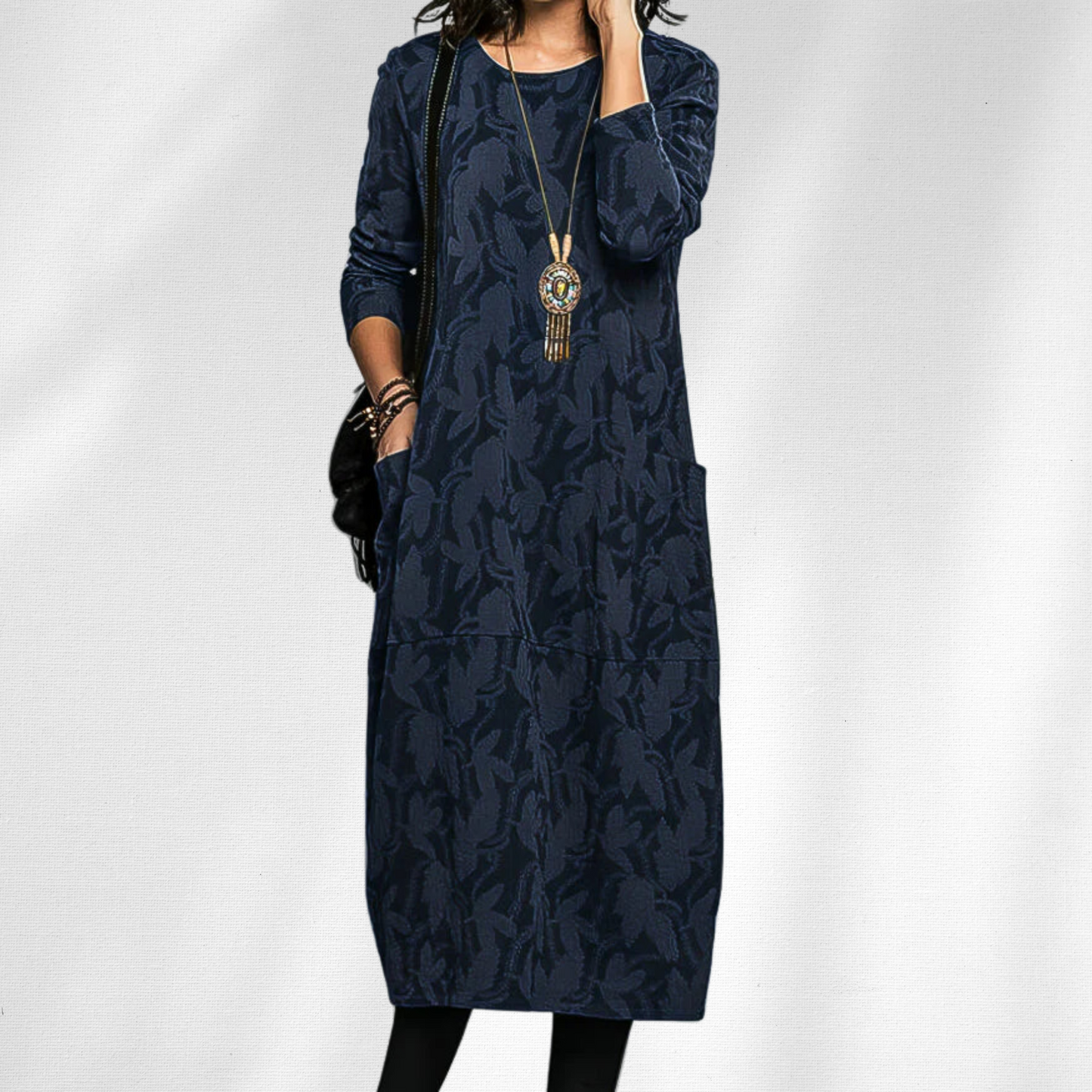 Eva | Refined Crewneck Winter Dress