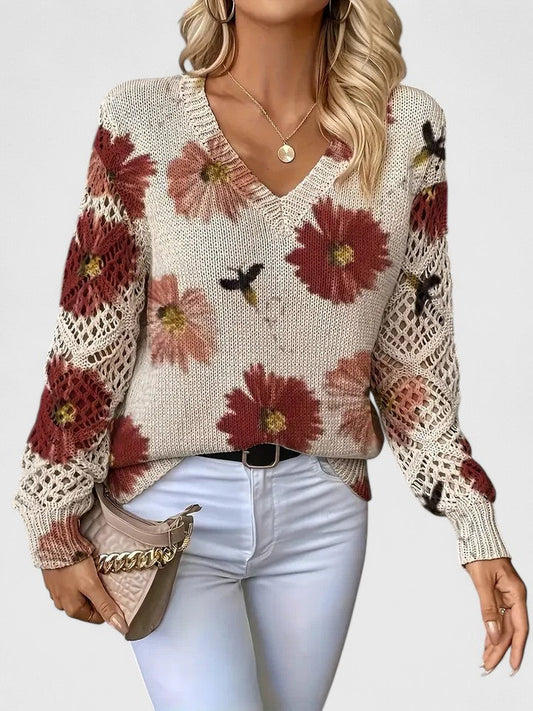 Mae™ | Elegant Sweater with Floral Pattern