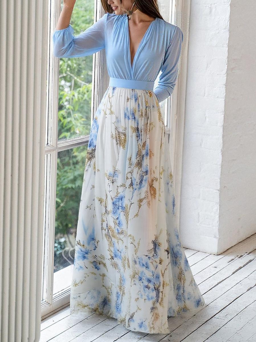 Natalie | Maxi Dress with Dazzling Botanical Print