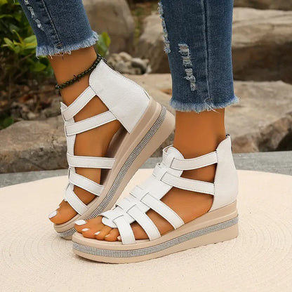 Denise | Comfort Sandals with Rhinestone Decoration