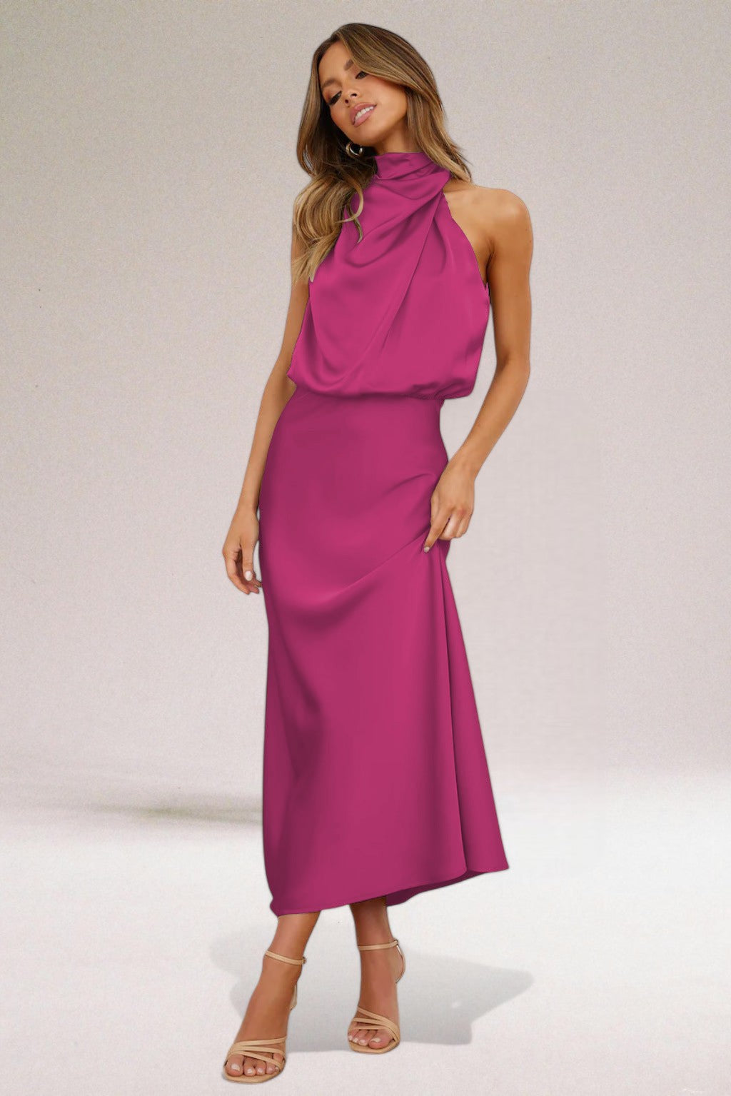 Brooklyn | Refined Halter Neck Dress