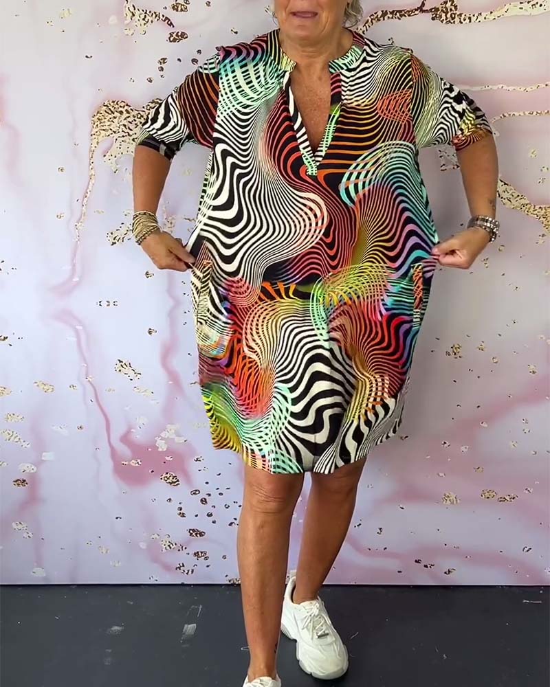 Skylar | Colorful V-neck Dress