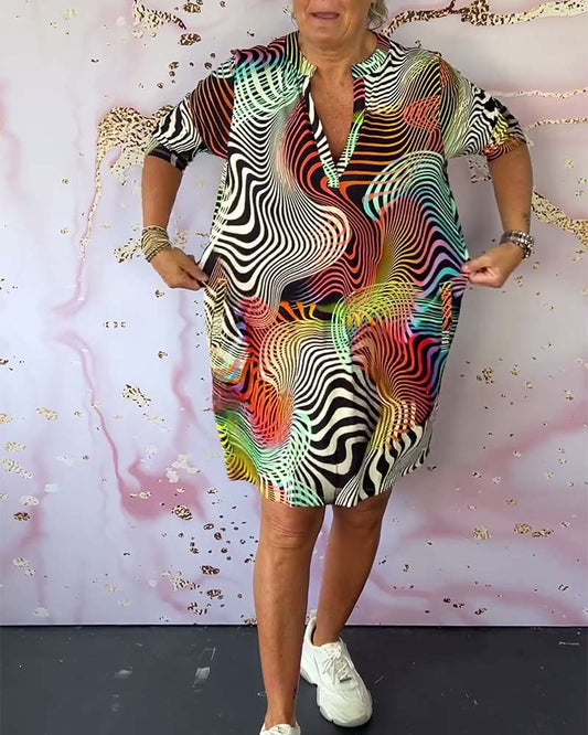 Skylar | Colorful V-neck Dress