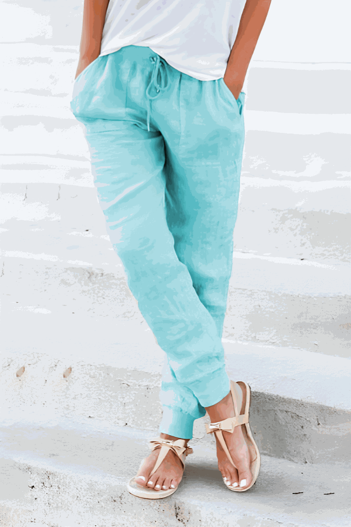 Shannon | Women's Drawstring Jogger Pants with Elastic Ankle Cuffs