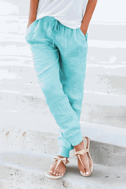 Shannon | Women's Drawstring Jogger Pants with Elastic Ankle Cuffs