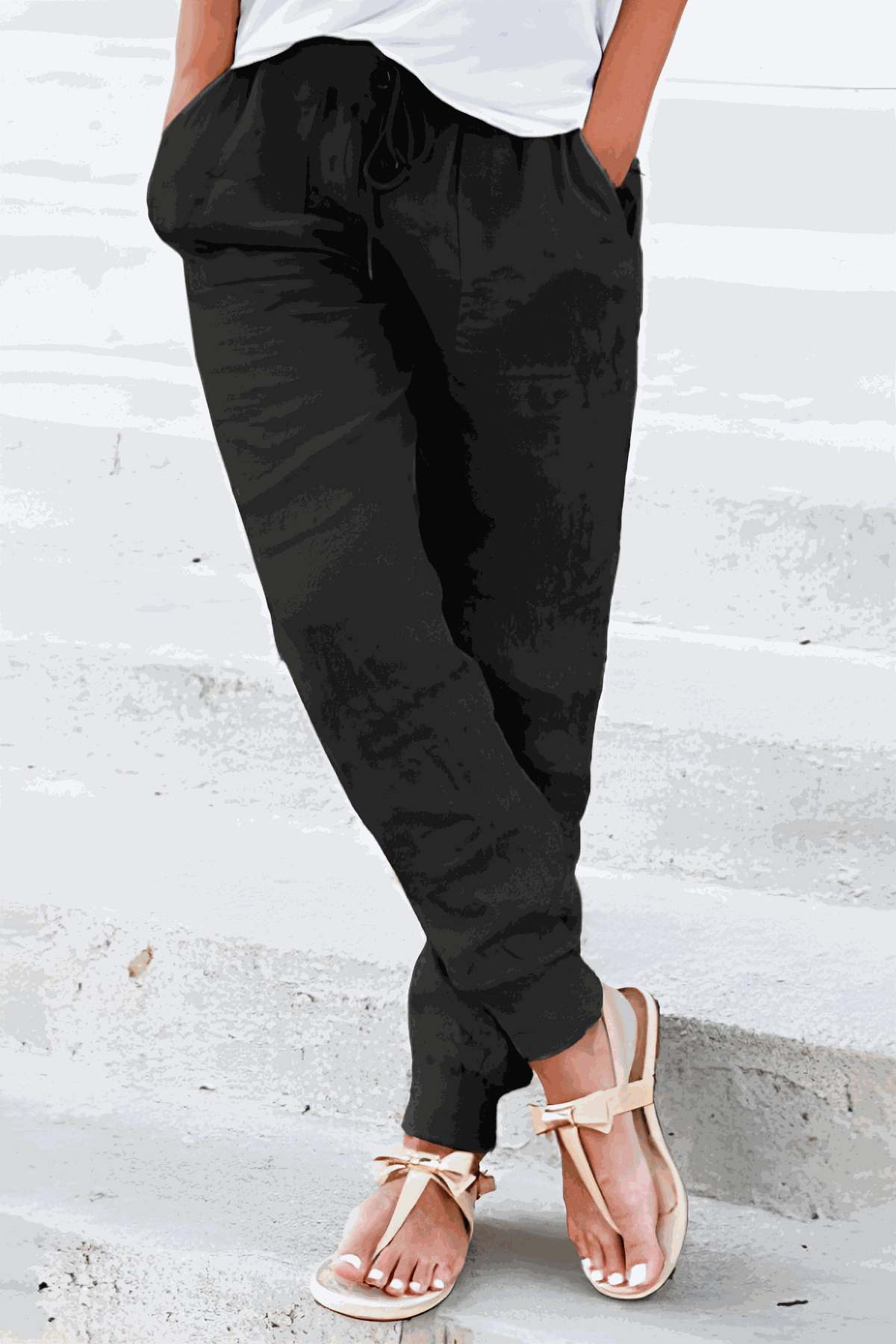 Shannon | Women's Drawstring Jogger Pants with Elastic Ankle Cuffs