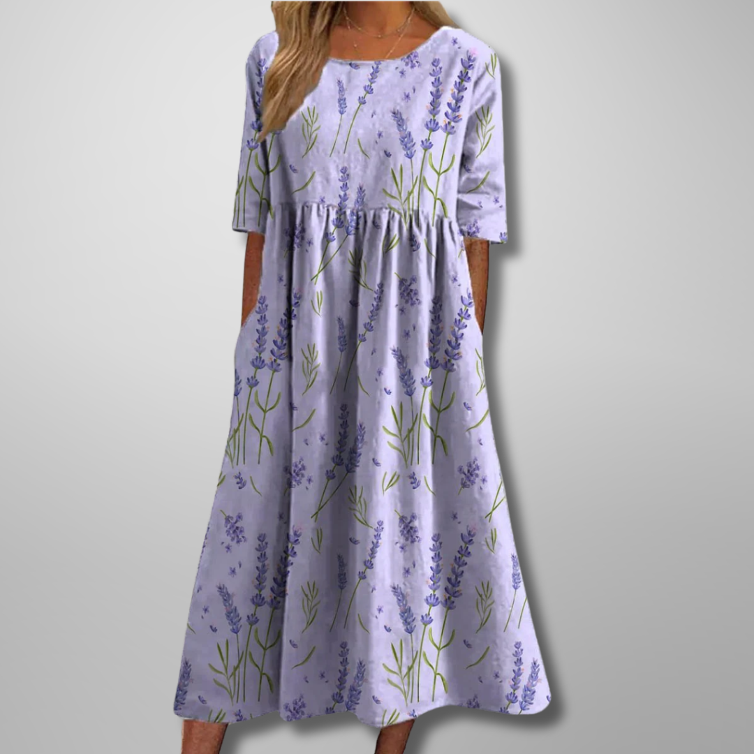 Wren | Relaxed Floral Mid-Length Dress