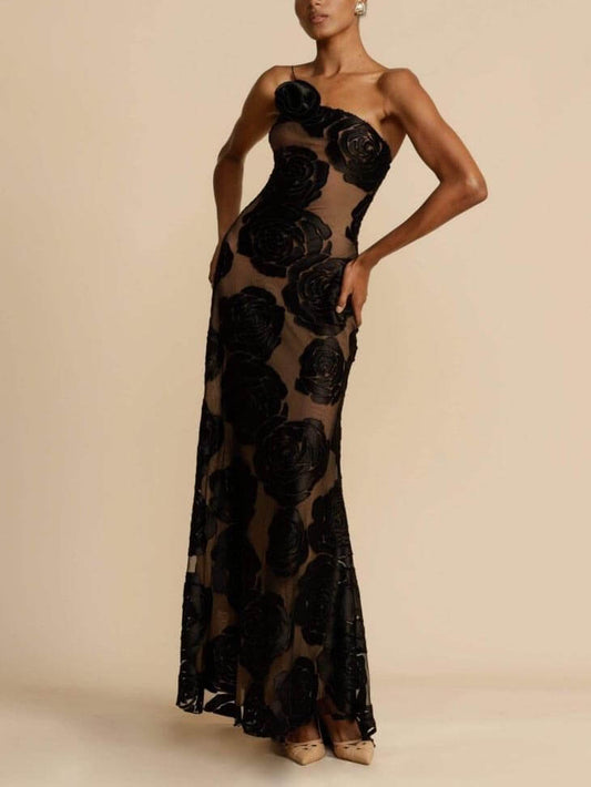 Sierra | Women's Wedding Guest Botanical Maxi Dress