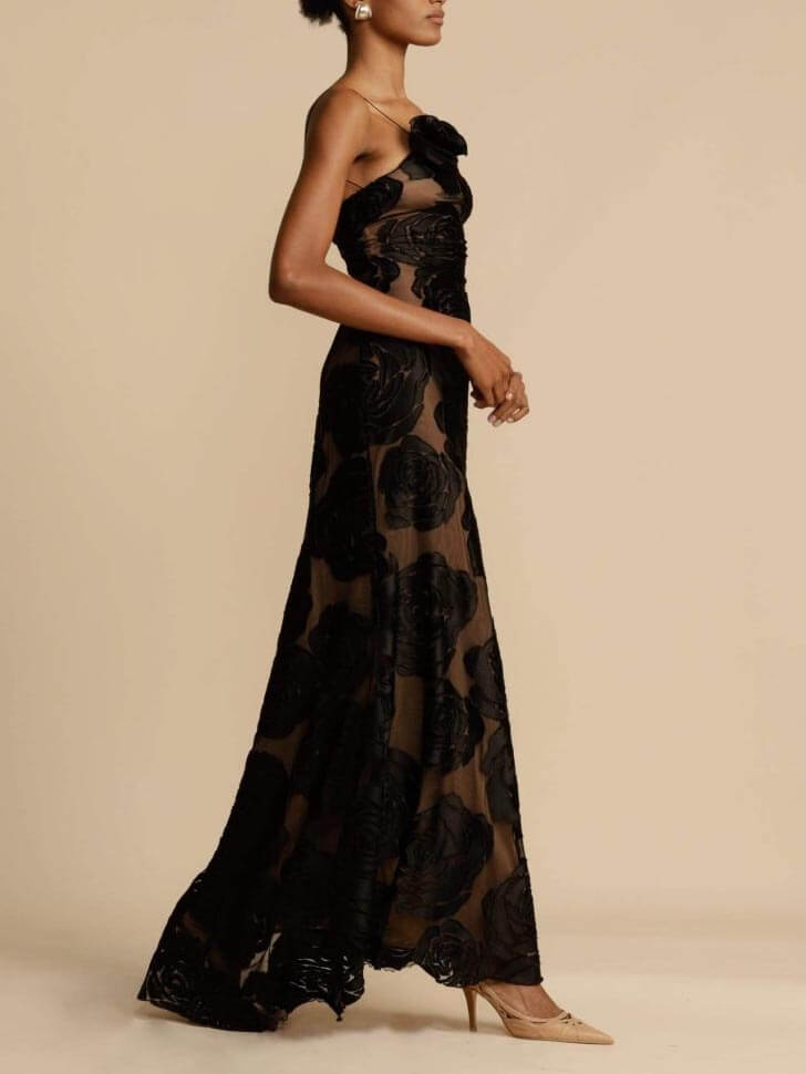 Sierra | Women's Wedding Guest Botanical Maxi Dress