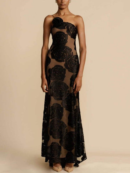 Sierra | Women's Wedding Guest Botanical Maxi Dress