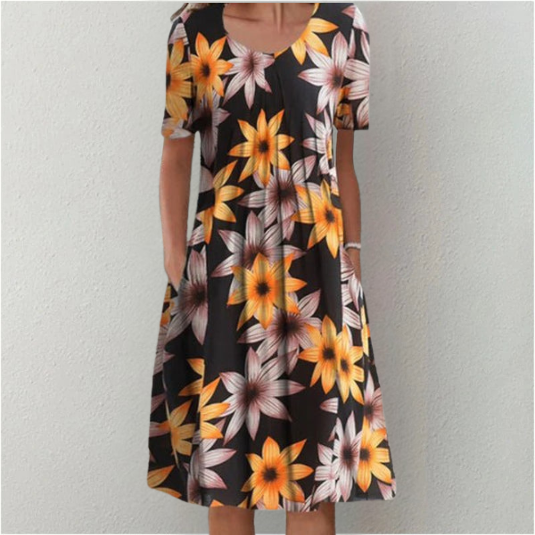 Alexis | Stylish and Everyday Floral Dress with Pockets