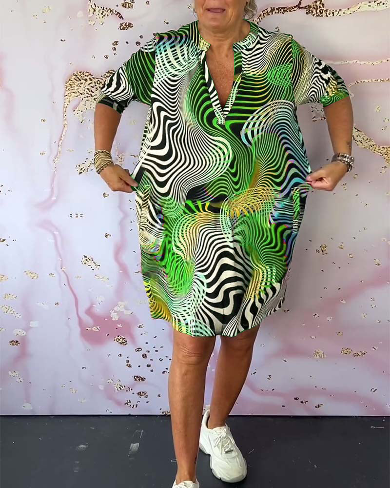 Skylar | Colorful V-neck Dress