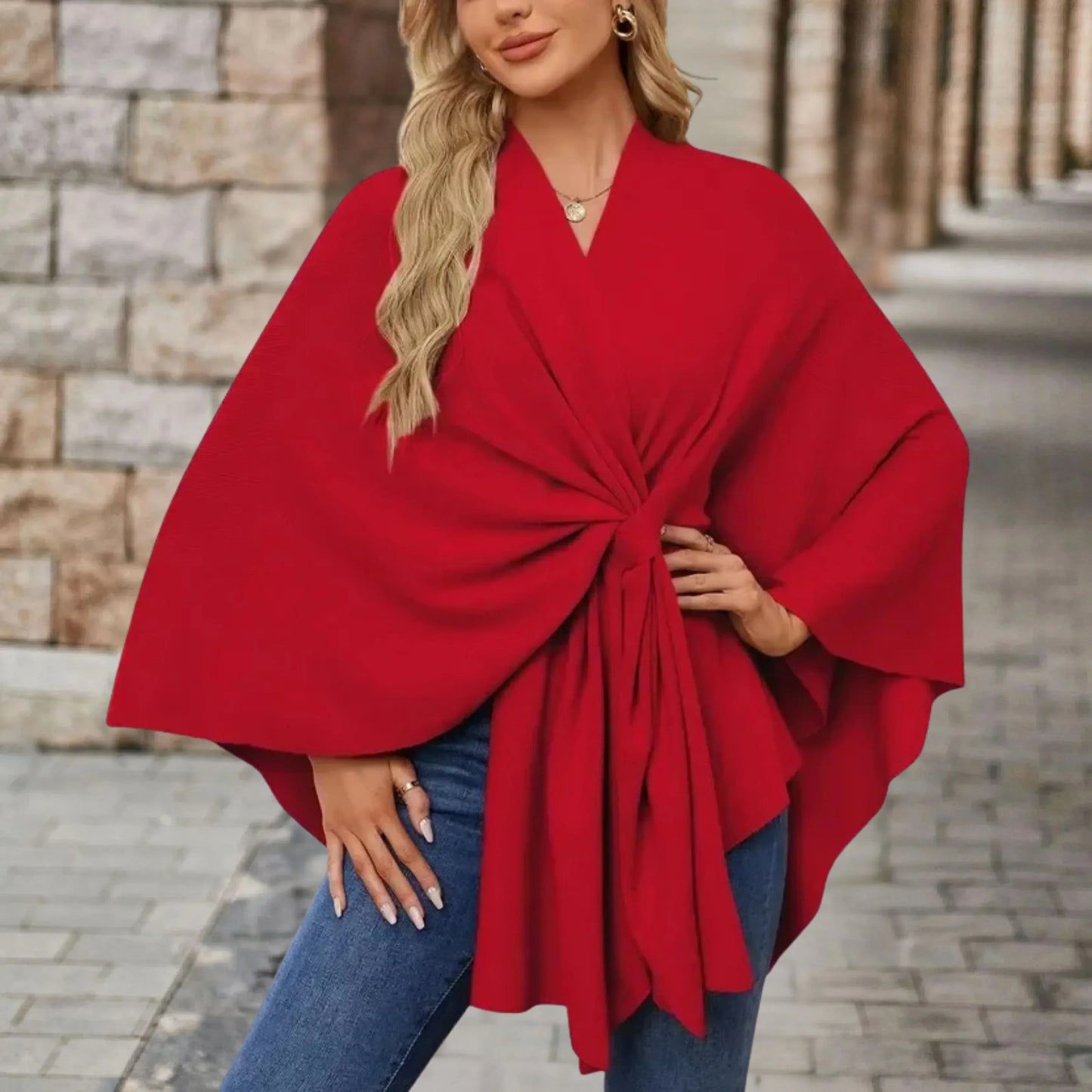 Aubrey | Refined Draped Poncho