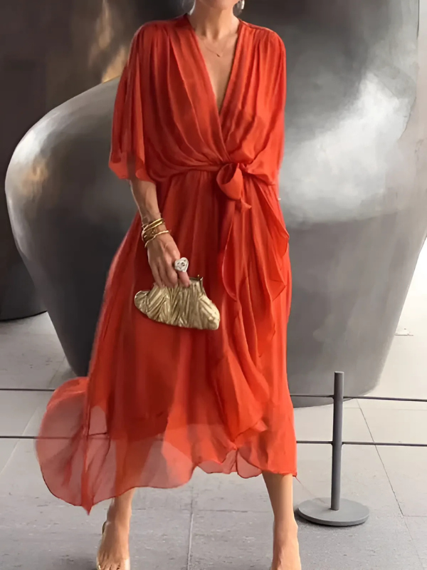 Camila | Timeless Wrap Mid-Length Dress