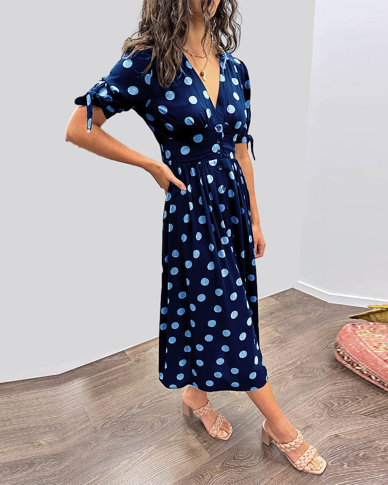 Riley | Refined Polka Dot Dress