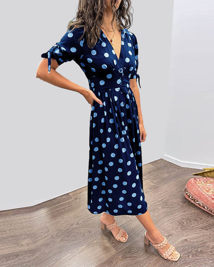 Riley | Refined Polka Dot Dress