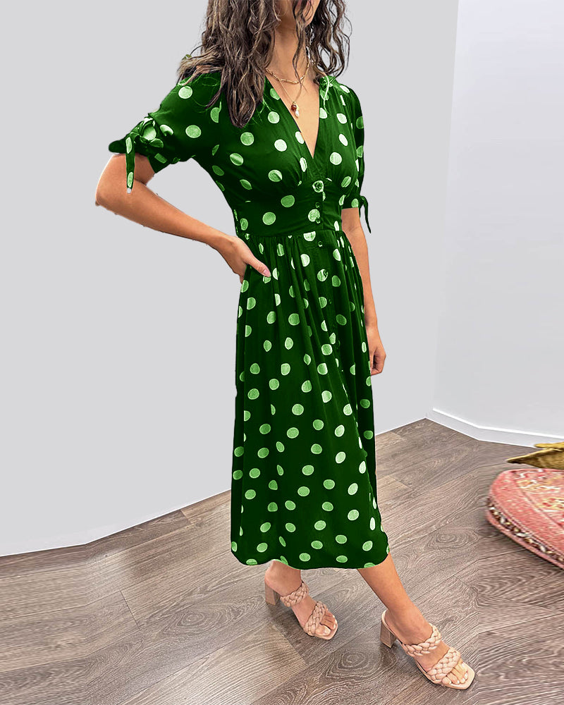 Riley | Refined Polka Dot Dress