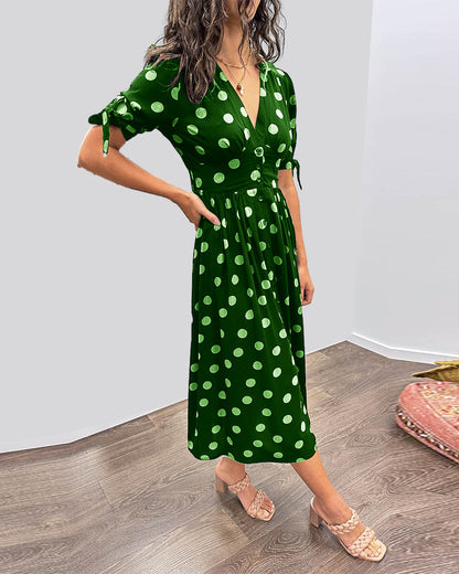Riley | Refined Polka Dot Dress