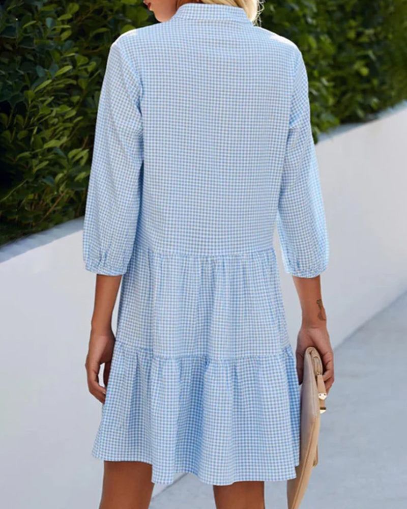 Sarah | Summer Check Dress