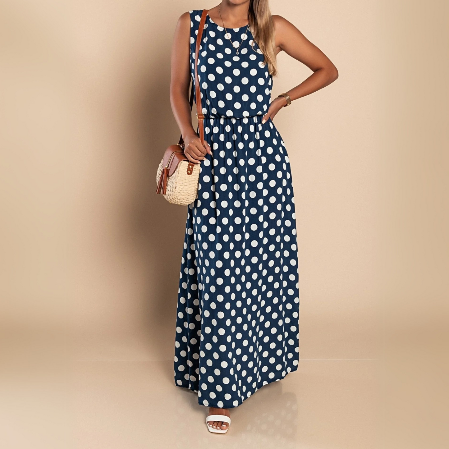 Lillian | Polka Dot Maxi Dress
