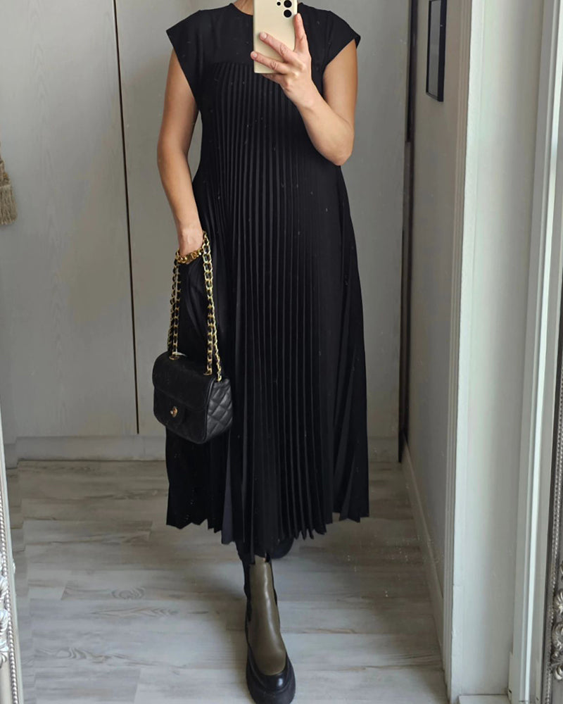 Elizabeth | Women's Flowy Pleated Maxi Dress Cocktail