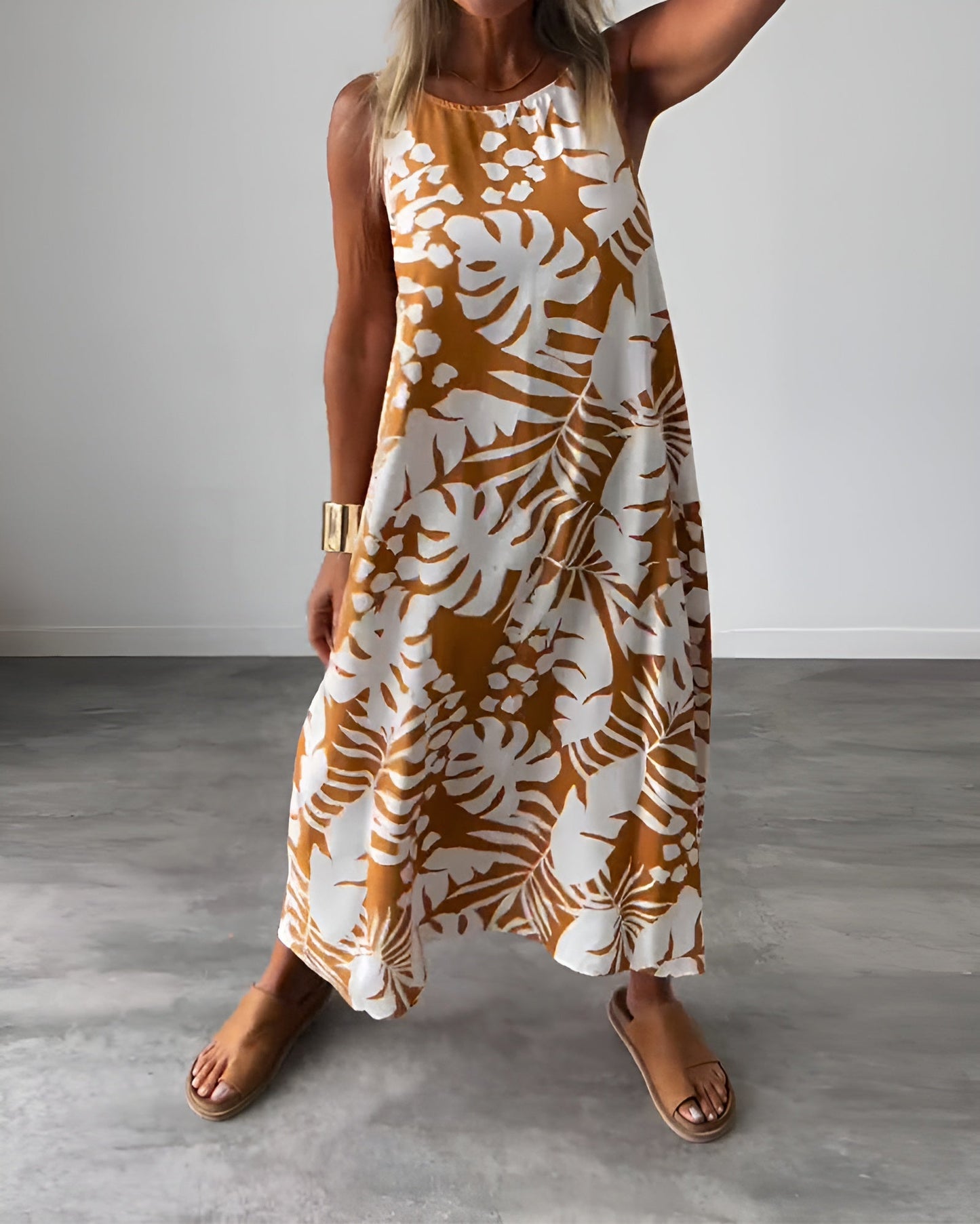 Gianna | Women's No-Sleeve Draped Refined Dress Evening