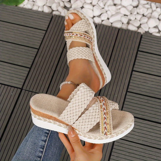 Andrea | Women's Woven Slip-On Sandals