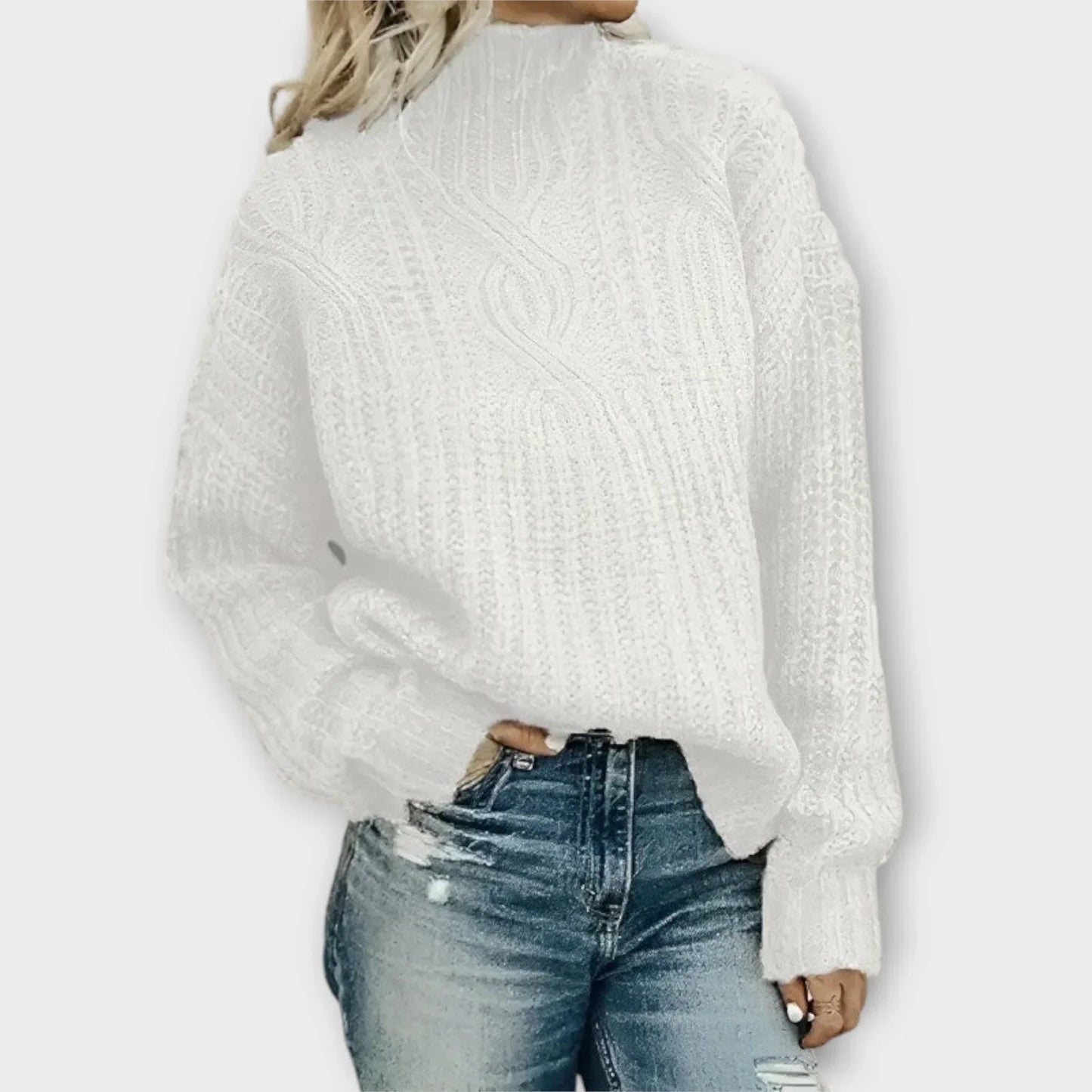 Heather | Contemporary High-Neck Sweater