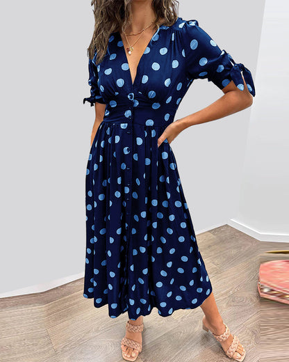 Riley | Refined Polka Dot Dress