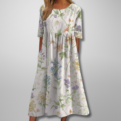 Wren | Relaxed Floral Mid-Length Dress