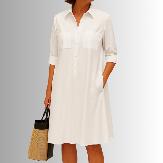 Audrey | Lightweight Button Dress