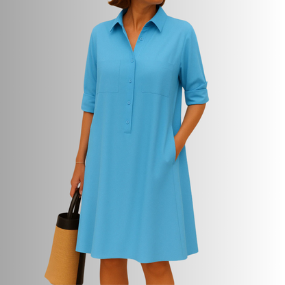 Audrey | Lightweight Button Dress