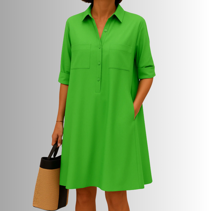 Audrey | Lightweight Button Dress