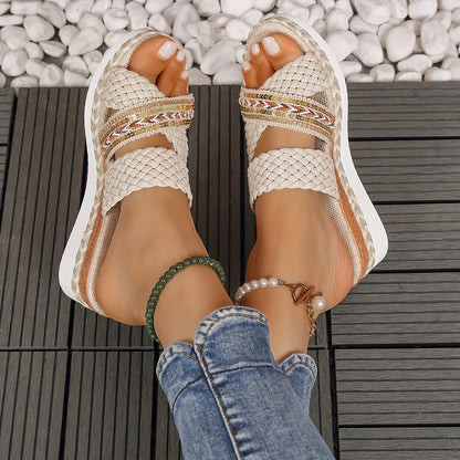 Andrea | Women's Woven Slip-On Sandals