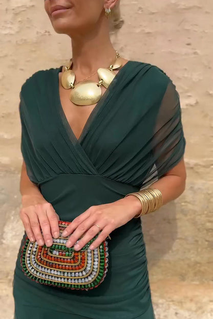 Sophie | Refined V-neck Fantasy Party Maxi Dress