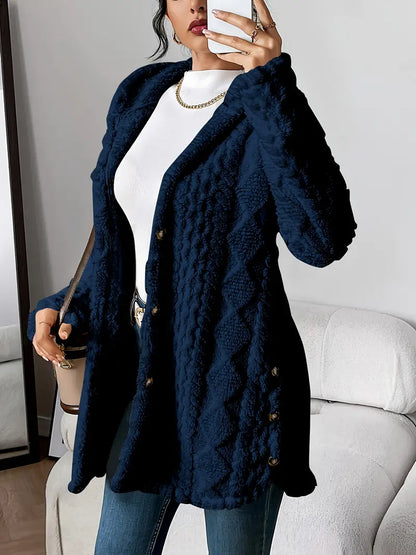 Melissa | Velvety Hooded Cardigan