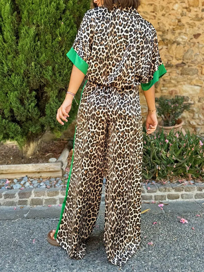 Maria™ | Fluid Leopard Print Wide Ensemble