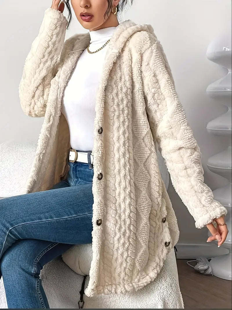 Melissa | Velvety Hooded Cardigan