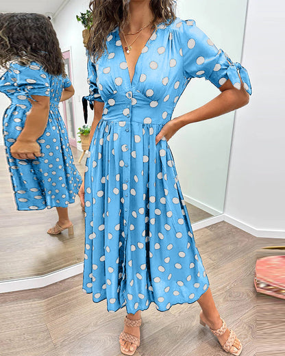 Riley | Refined Polka Dot Dress