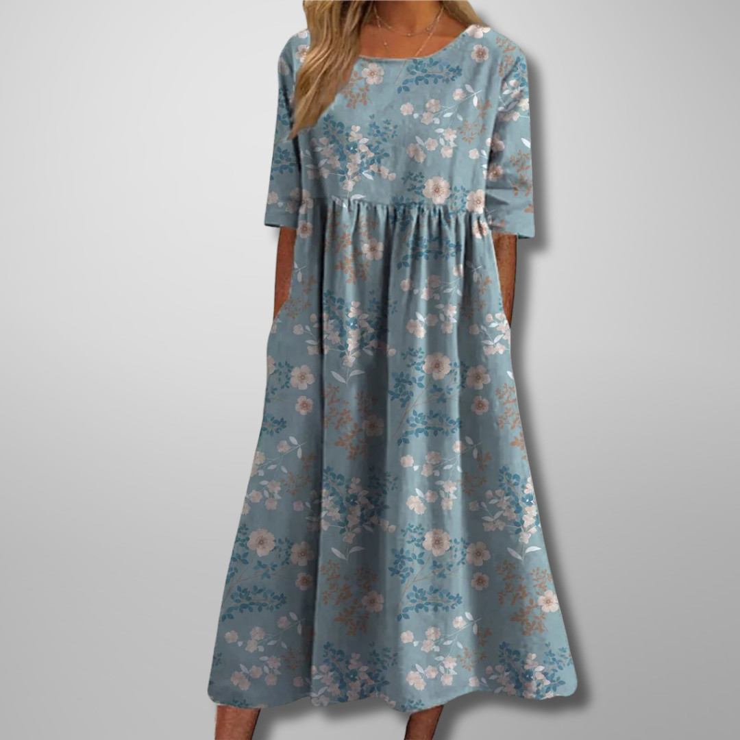 Wren | Relaxed Floral Mid-Length Dress