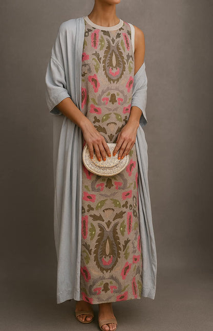 Avery | Matching Long Dress & Coat Set