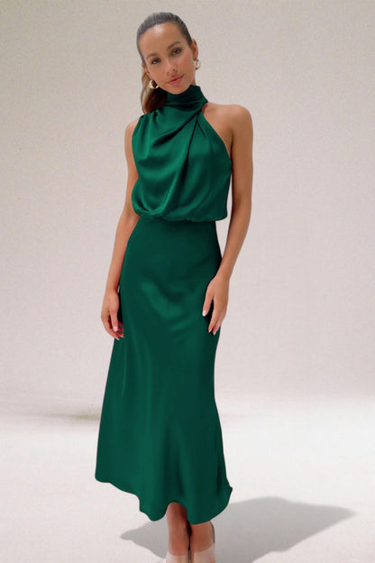 Brooklyn | Refined Halter Neck Dress