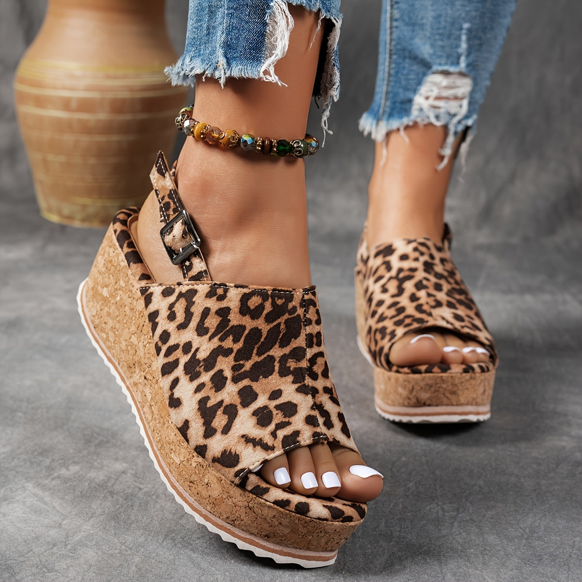 Laura | Women's Platform Adjustable Buckle Sandals